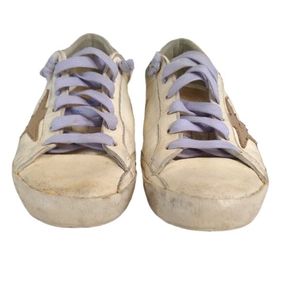 Golden Goose White and Pink Glitter Sneakers - Picture 3 of 16